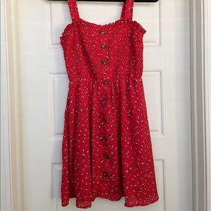 Red summer dress